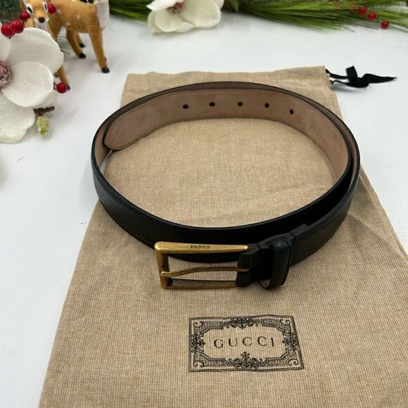 SOLD!!!!     Men’s authentic Gucci black leather belt, 90cm/36 made in Italy - Picture 5 of 7
